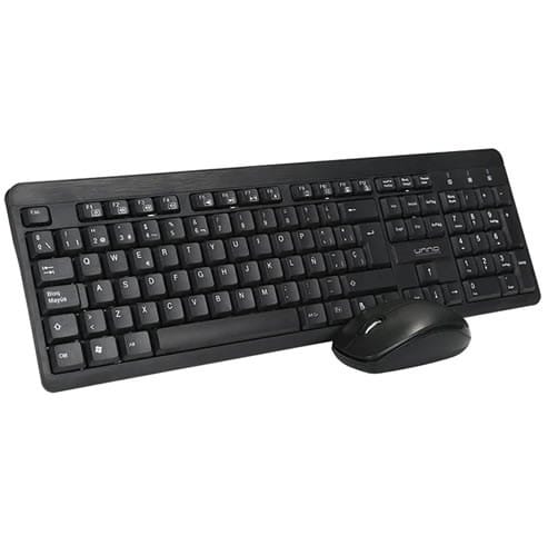 Teclado y Mouse Unno  Tekno Klas Inalámbrico Español
