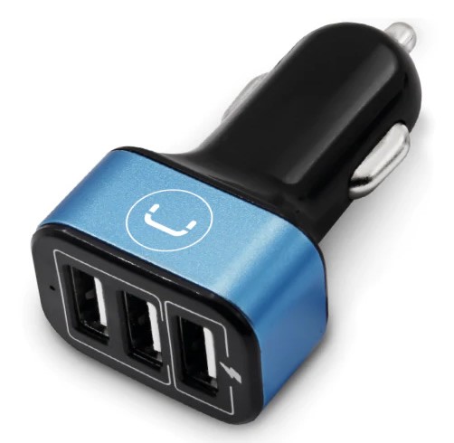 Cargador UNNO TEKNO para carro - 3 puertos USB Carga rapida 6A - PW5022BK