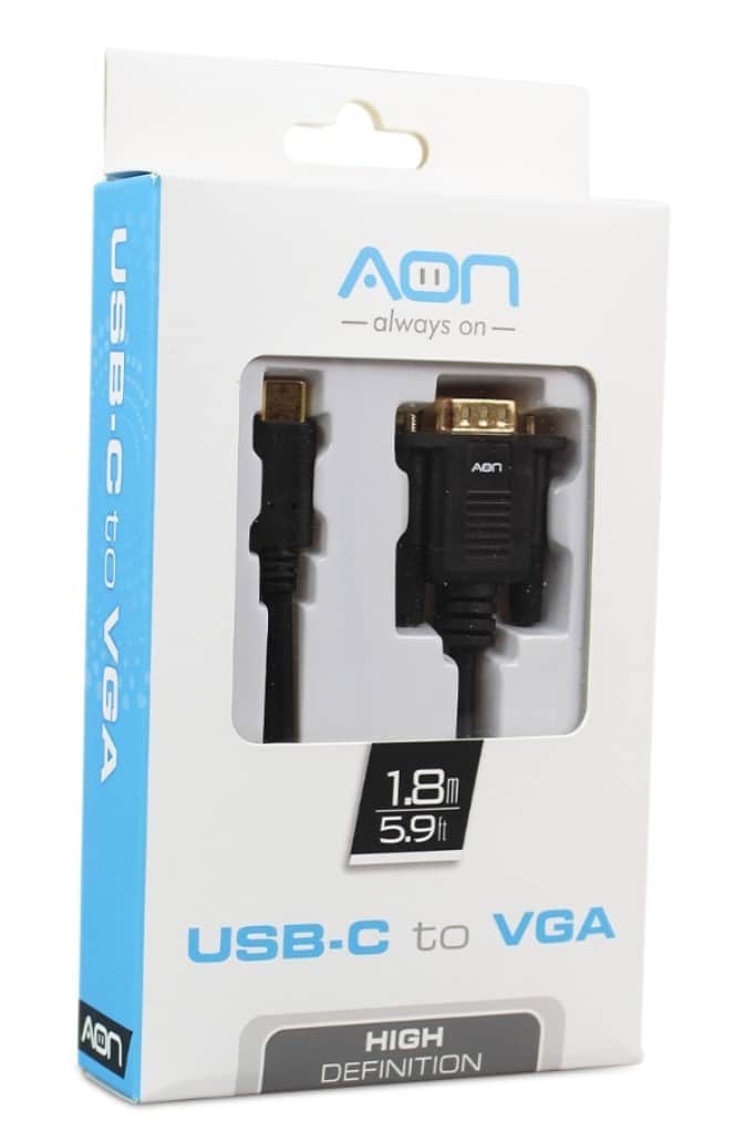 Cable AON USB-C a VGA – 3.0m/9.8ft (AO-CB-5102)