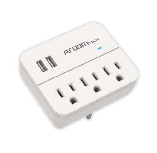 Cargador de pared Argom Tech con proteccion de sobretensiones - ARG-AC-0266WT