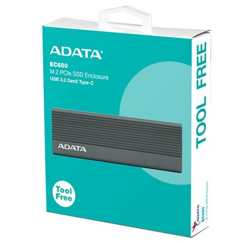 Adata EC680 M.2 SSD - USB 3.2 - Type C - Negro