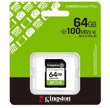 SD Kingston Canvas Select Plus 64GB - SDS3/64GB